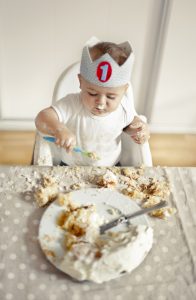 One Year Old boy celebrating birthday